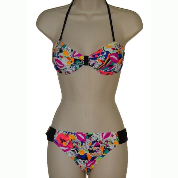 B1G1 1/2 OFF🍍 California Waves Pop Art Bikini Set - Picture 3 of 6